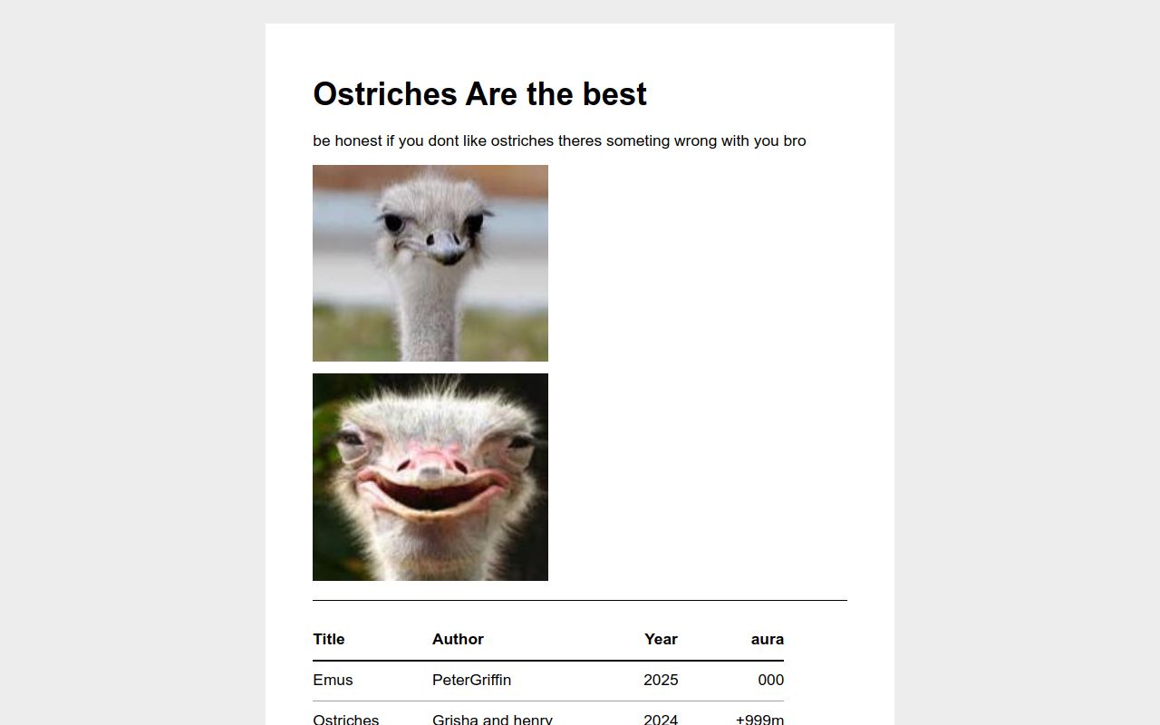 Carrd profile picture for @ostrich